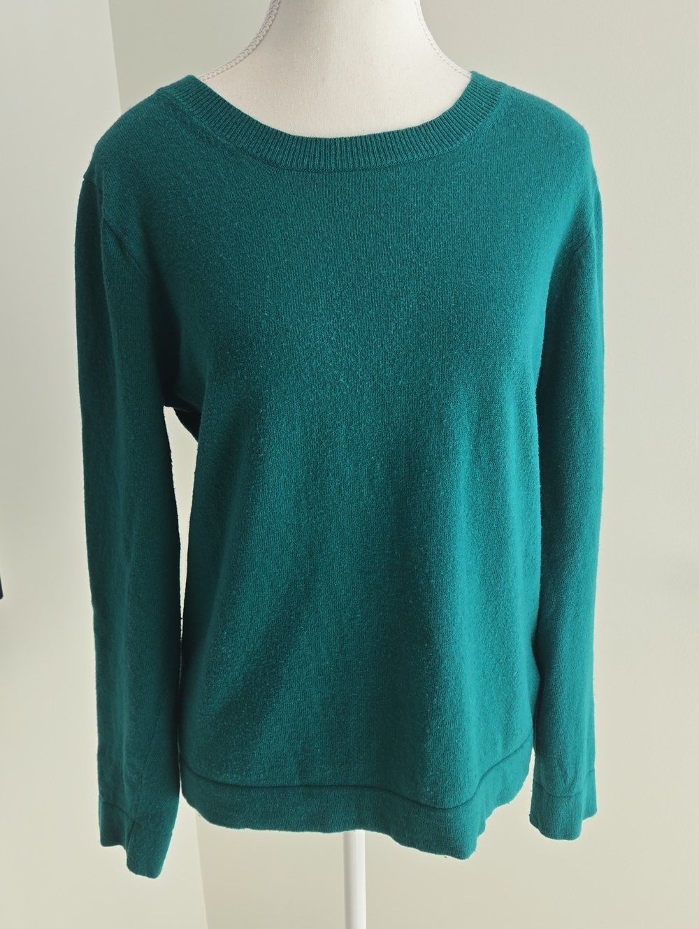 J. Crew Teal  Wool/Cotton Blend Crewneck Sweater